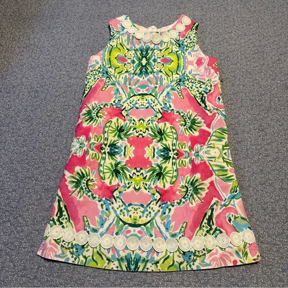 J Bailey Dress Girl’s Pink & Green Floral Size 12 - Picture 2 of 10